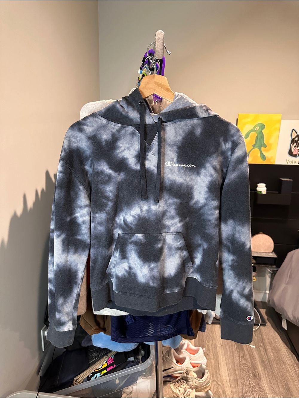 Champion Women’s Tie-Dye Hoodie Sweatshirt Size Small Pre-Owned